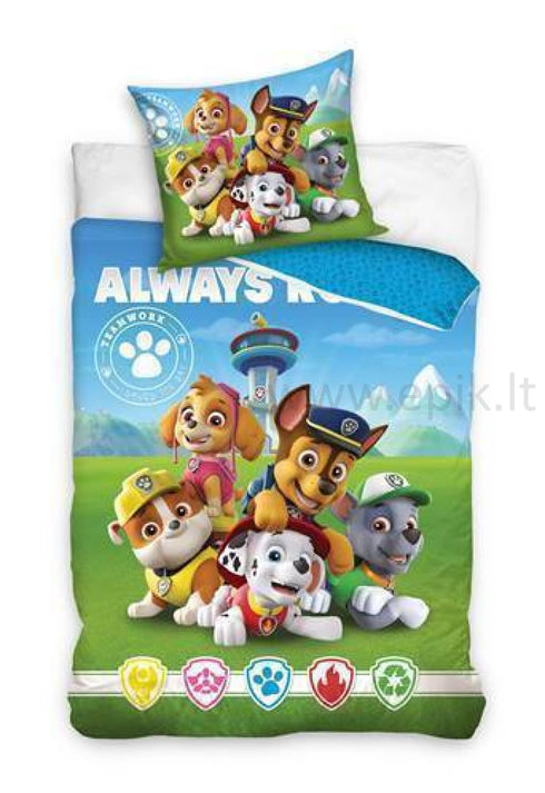 Vaikiškas patalynės komplektas "Always Rock Paw Patrol"